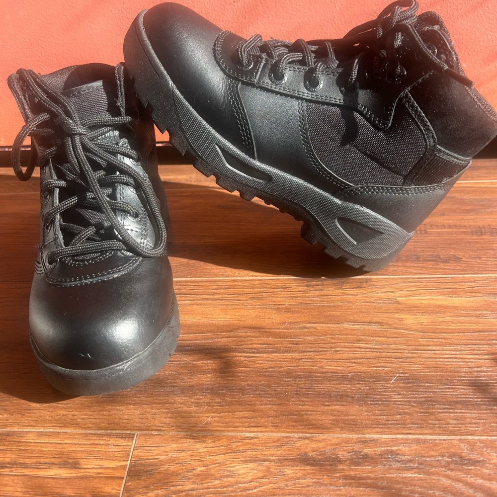 Black Lace-Up Boots